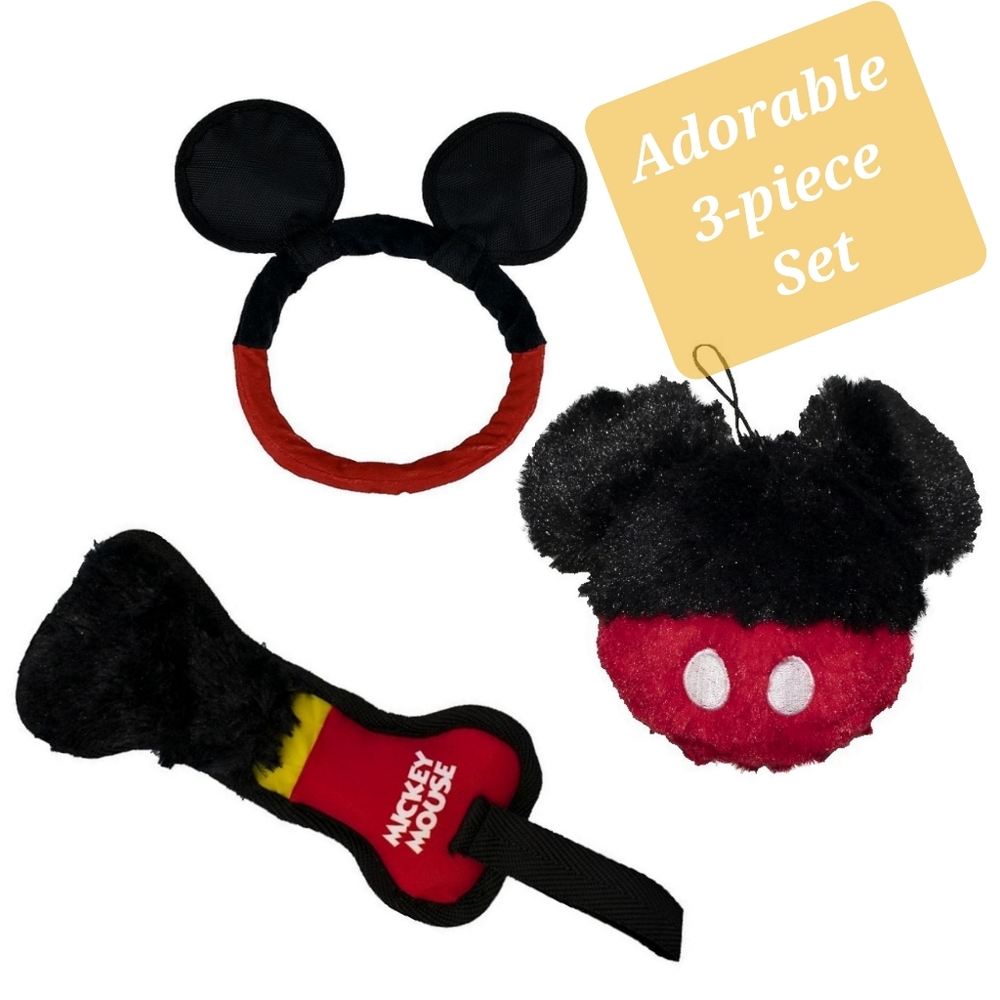 👀50% OFF-NWT‼️ Set of 3 Different Mickey Mouse Dog Toys